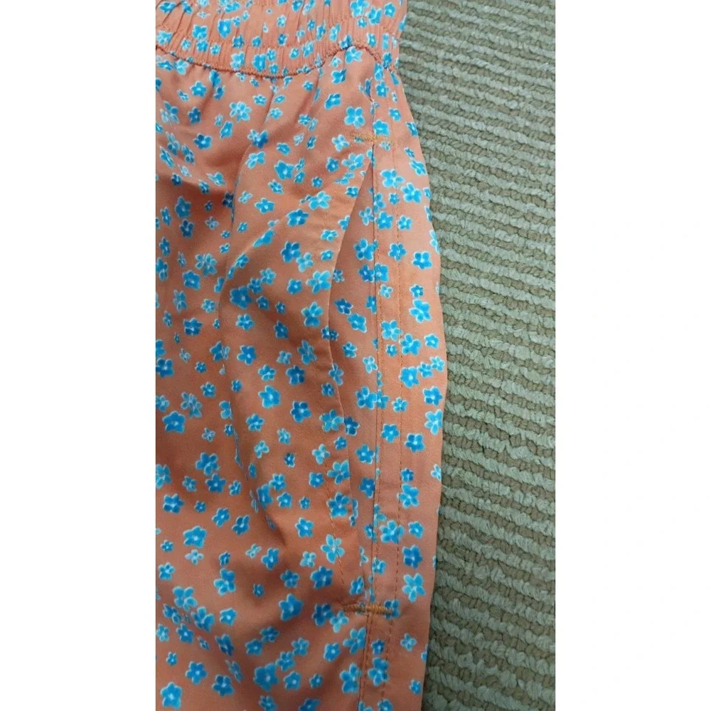 J&Josh Men's Swim Shorts Orange Flowers Luxury Swim Trunks Sz XXL JS26B2307 NWT